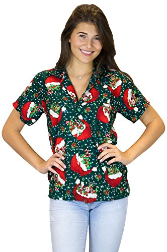 King Kameha Hawaiihemd Hawaiibluse Weihnachten, Christmas FlyingHats, grün, M King Kameha Hawaiihemd Hawaiibluse Weihnachten, Christmas FlyingHats, grün, M von King Kameha