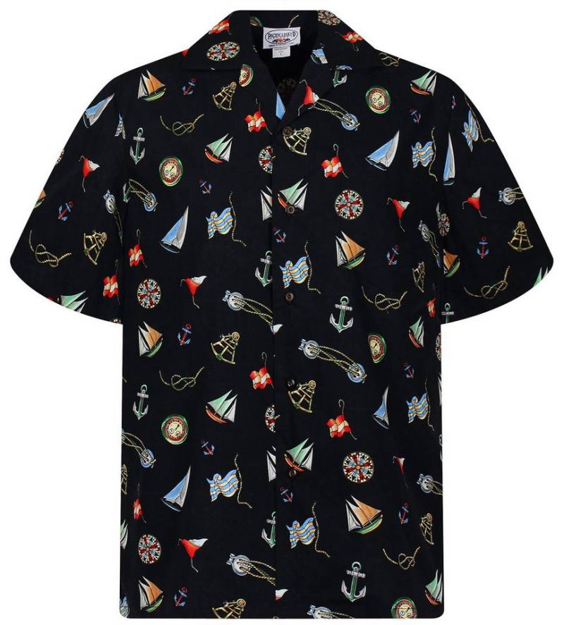 Pacific Legend Hawaiihemd Anker Original Hawaiihemd Herren mit 100% Kokosnuss-Knöpfen von Pacific Legend