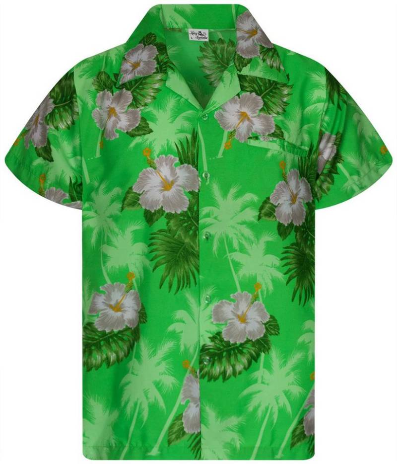 King Kameha Hawaiihemd Small Flower Kids Funky Hawaii-Hemd Kinder Kurzarm Front-Tasche von King Kameha