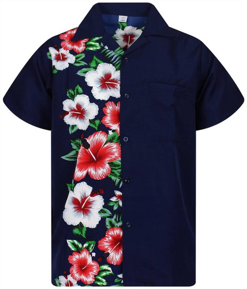 King Kameha Hawaiihemd Wedding Funky Hawaii-Hemd Herren Kurzarm Front-Tasche Stylish Unisex von King Kameha
