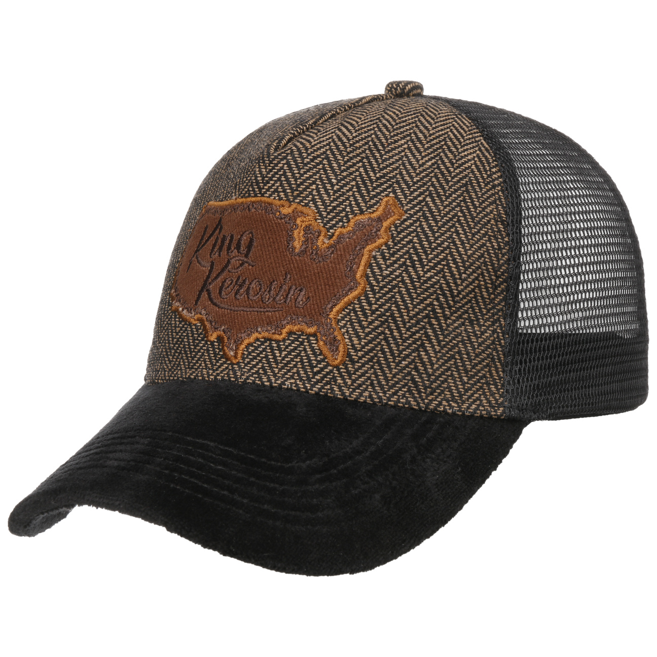 Black Brown Trucker Cap by King Kerosin von King Kerosin