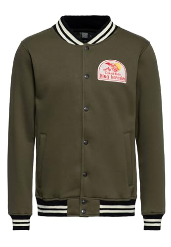 KING KEROSIN Herren College Jacke • Winterjacke • Langarm • 50S • Sweatjacke • Baseballjacke • Vintage • Retro • Biker • Rockabilly • Comic Art • Varsity Jacket • Cartoon It's A Good Day - Take A Ride KING KEROSIN Herren College Jacke • Winterjacke • Langarm • 50S • Sweatjacke • Baseballjacke • Vintage • Retro • Biker • Rockabilly • Comic Art • Varsity Jacket • Cartoon It's A Good Day - Take A Ride von King Kerosin
