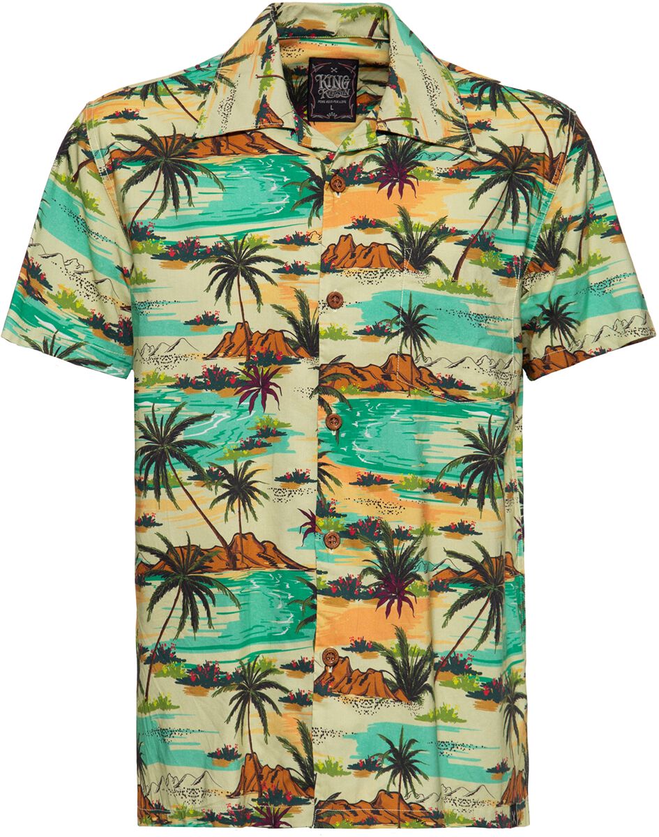 King Kerosin AOP Shirt Tropical Sea Kurzarmhemd multicolor in L King Kerosin AOP Shirt Tropical Sea Kurzarmhemd multicolor in L von King Kerosin