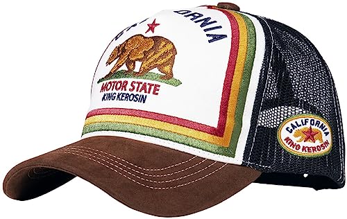 King Kerosin Cal Bear Unisex Cap braun/schwarz 60% Baumwolle, 40% Polyester Streetwear von King Kerosin