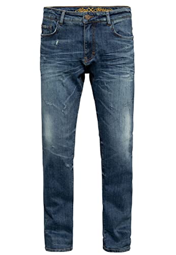 King Kerosin Herren 5-Pocket Jeans Baumwolle Stretch Straight Fit Waschung Robin King Kerosin Herren 5-Pocket Jeans Baumwolle Stretch Straight Fit Waschung Robin von King Kerosin
