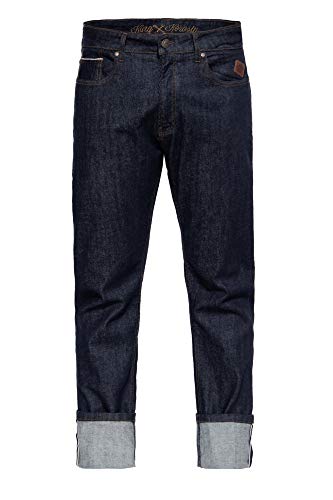 King Kerosin Herren Basic 5-Pocket Vintage Selvedge Jeans Baumwolle Stretch Straight Fit Robin King Kerosin Herren Basic 5-Pocket Vintage Selvedge Jeans Baumwolle Stretch Straight Fit Robin von King Kerosin