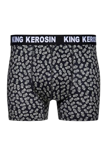 King Kerosin Herren Boxershorts · Unterwäsche · Vintage · Retroshorts · Unterhosen Männer Mit Stretch · Elastisch · Baumwolle · Retro · Tattoo · Ananas von King Kerosin