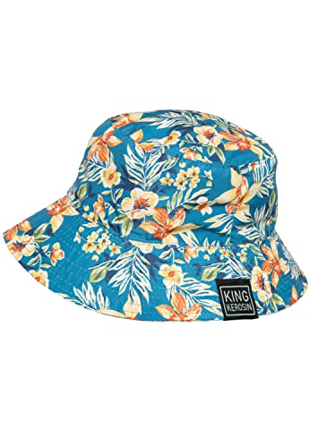 King Kerosin Herren Bucket Hat | Fischerhut | Anglerhut | Wendefunktion | Sonnenhut | Strandhut Floral & Pin-Ups von King Kerosin