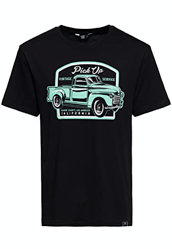 King Kerosin Pick Up Männer T-Shirt schwarz L 100% Baumwolle Basics, Rockabilly, Rockwear, Streetwear von King Kerosin