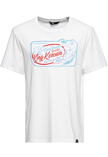 King Kerosin Herren Classic T-Shirt | Kurzarm Shirt | Regular Fit | Front-Print | Retro | Vintage | Rockabilly | Reine Baumwolle California Surfin von King Kerosin