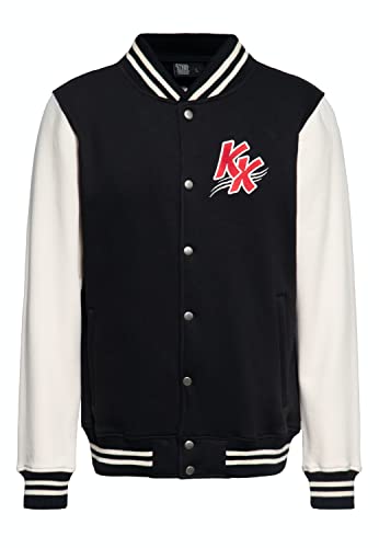 King Kerosin Herren College Sweatjacke Regular Fit Stickereien Sweat Street Rebel Rockabilly Rippbund Vintage Retro Baseball Sweatjacke Streetwear Street Rebel von King Kerosin