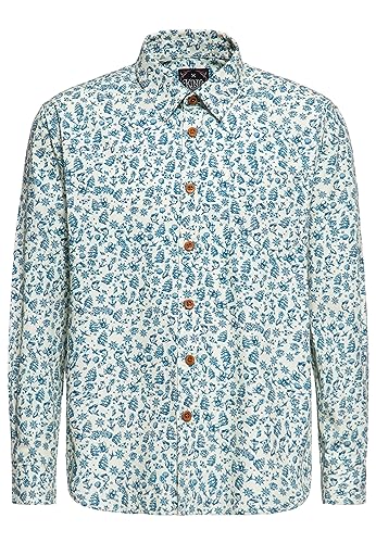 King Kerosin Herren Hemd Alloverprint Printhemd Sailor Shirt Kurzarm Vintagehemd Langarm-Hemd Old-School-Tattoos Sailor-Tattoos von King Kerosin