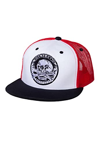 King Kerosin Herren Snapback Mesh Cap | Baseballcap | Kappe | Größenverstellbar | Mesheinsatz | Stickerei | Patch Red Baron von King Kerosin