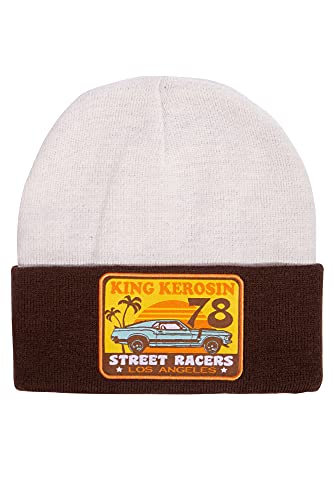 King Kerosin Herren Strickmütze Stickerei Patch Acryl Street Racers von King Kerosin