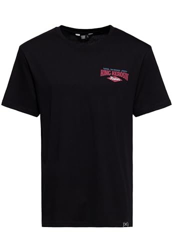 King Kerosin Herren T-Shirt · Printshirt· Custom · Kustom Kulture · Rockabilly · Frontprint · Mit Rückenprint · 50s · Retro · Rundhals · Regular · Kurzarm · Hot Rod Service & Repairs von King Kerosin