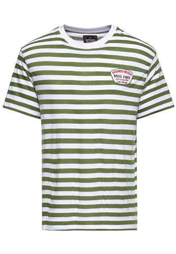 King Kerosin Herren T-Shirt Bretonstreifen Striped Streifen Matrose Sailor Vintage Retro Rockabilly Redondo Beach Breton Ringelshirt Redondo Beach - Speed Kings von King Kerosin