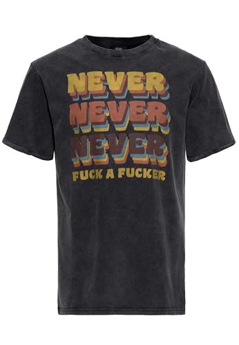 King Kerosin Never Never Never Männer T-Shirt grau XL von King Kerosin