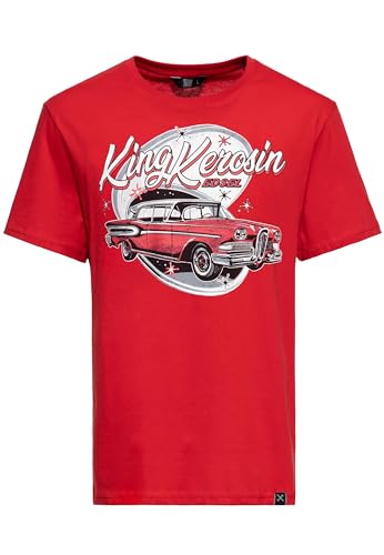 King Kerosin Herren T-Shirt Rockabilly Classic Car 50S Regular Fit Front-Print Retro Vintage Reine Baumwolle Rock'n'roll Edsel Edsel von King Kerosin
