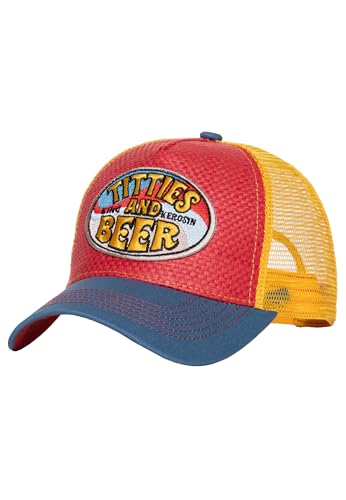 King Kerosin Herren Trucker Cap · Kappe · Netz · Meshcap · Snapback · Hawaii · Motorcycle · Vintage · Frontpatch · Retro · Patch · Stickerei · Sommer · Titties and Beer King Kerosin Herren Trucker Cap · Kappe · Netz · Meshcap · Snapback · Hawaii · Motorcycle · Vintage · Frontpatch · Retro · Patch · Stickerei · Sommer · Titties and Beer von King Kerosin