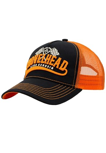 King Kerosin Herren Trucker Cap · Kappe · Racing · Checkered Flag · Motorrad · Biker · Motor · Vintage · Retro · Netz · Mit Mesh-rückeneinsatz · Snapback · Shovelhead von King Kerosin