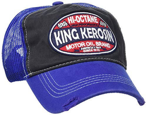 King Kerosin Herren Trucker Cap Im Used Look Hi Octane Casual Bestickt Stickerei Streetwear Schnalle Trucker Cap Hi-Octane von King Kerosin