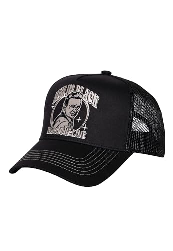 King Kerosin Herren Trucker Cap Kappe Man In Black Legende Künstler Country Music 50S Vintage Retro Mesh Snapback Johnny Man In Black von King Kerosin