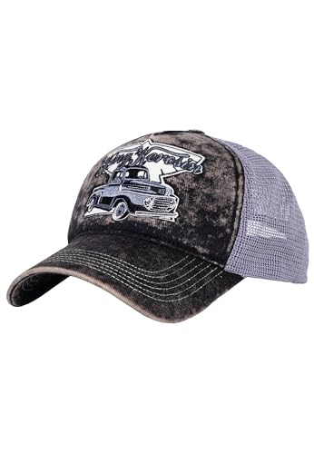 King Kerosin Herren Trucker Cap Mesh Cap Pickup Acid Wash Used Look Oldtimer Vintage Retro 50S 1950 Washed Kappe Pickup King Kerosin Herren Trucker Cap Mesh Cap Pickup Acid Wash Used Look Oldtimer Vintage Retro 50S 1950 Washed Kappe Pickup von King Kerosin