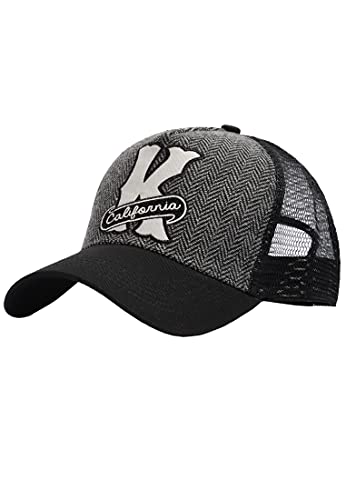 King Kerosin Herren Trucker Cap | Stickerei | Mesh | Cord | Fischgrat K California von King Kerosin