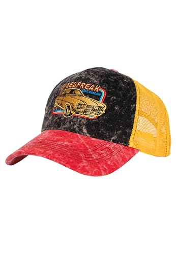 King Kerosin Herren Trucker Cap Vintage Acid Wash Mesh Cap Used-Look Muscle Car Speedfreak 70S Retro Kappe Speedfreak von King Kerosin