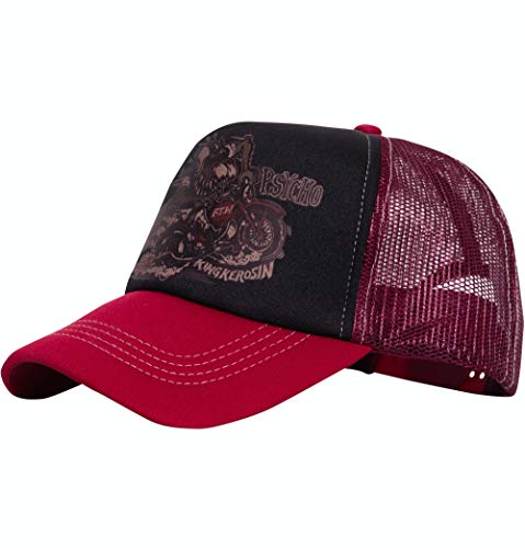 King Kerosin Herren Truckercap Classic | Frontprint | Trucker Netz Moto Psycho von King Kerosin