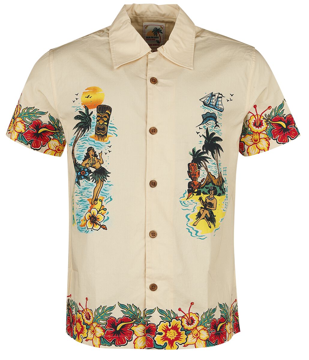 King Kerosin Honolulu Tropical Hawaiian Style Shirt Kurzarmhemd natur in XXL King Kerosin Honolulu Tropical Hawaiian Style Shirt Kurzarmhemd natur in XXL von King Kerosin