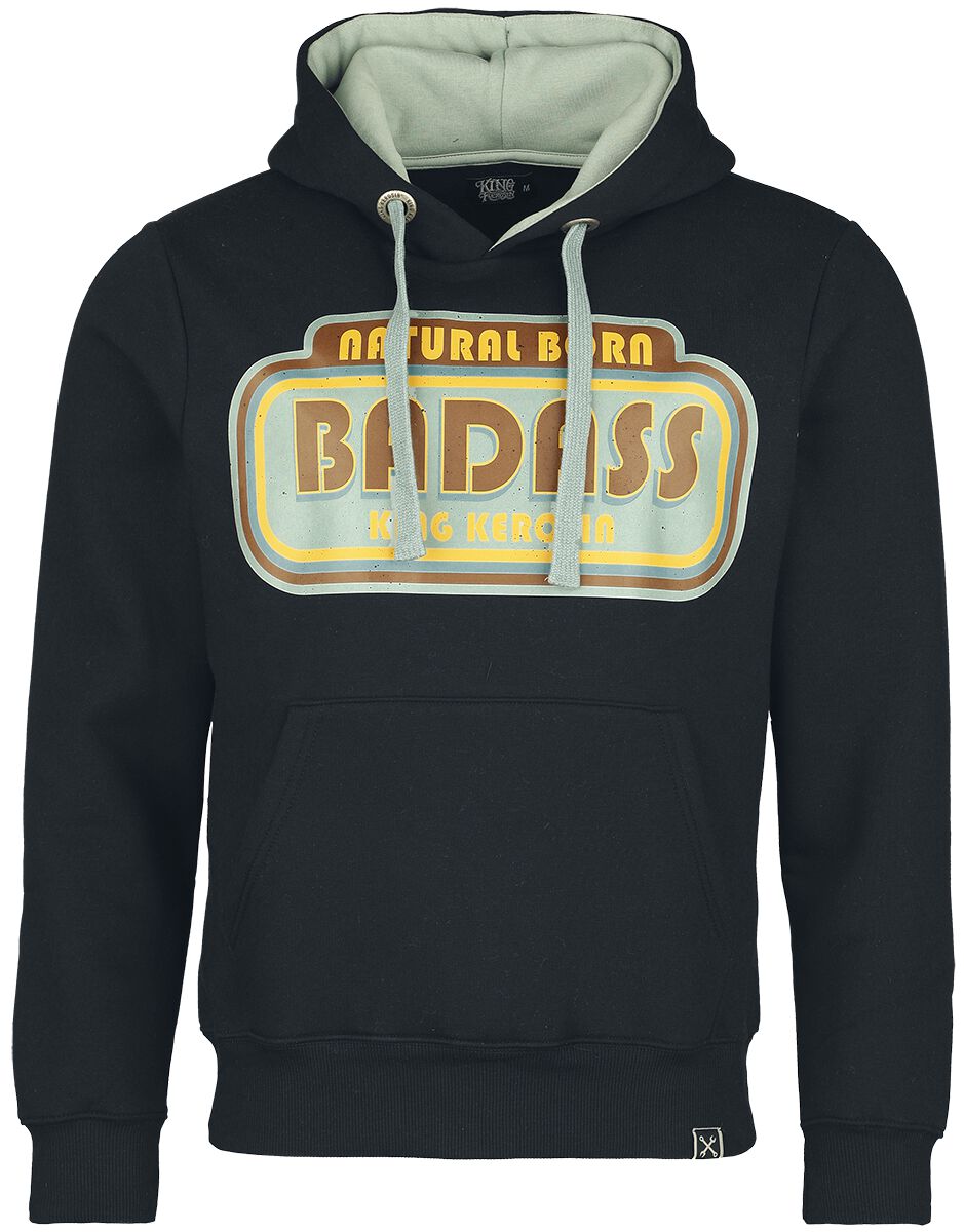 King Kerosin Kapuzenpullover - Badass Hoodie - S bis 4XL - für Männer - Größe S - schwarz von King Kerosin