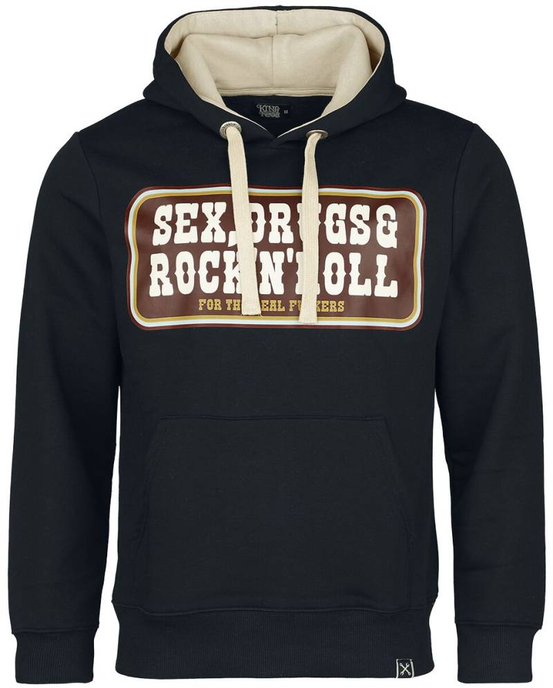 King Kerosin Kapuzenpullover - Rock'N'Roll Hoodie - S bis 4XL - für Männer - Größe XXL - schwarz King Kerosin Kapuzenpullover - Rock'N'Roll Hoodie - S bis 4XL - für Männer - Größe XXL - schwarz von King Kerosin