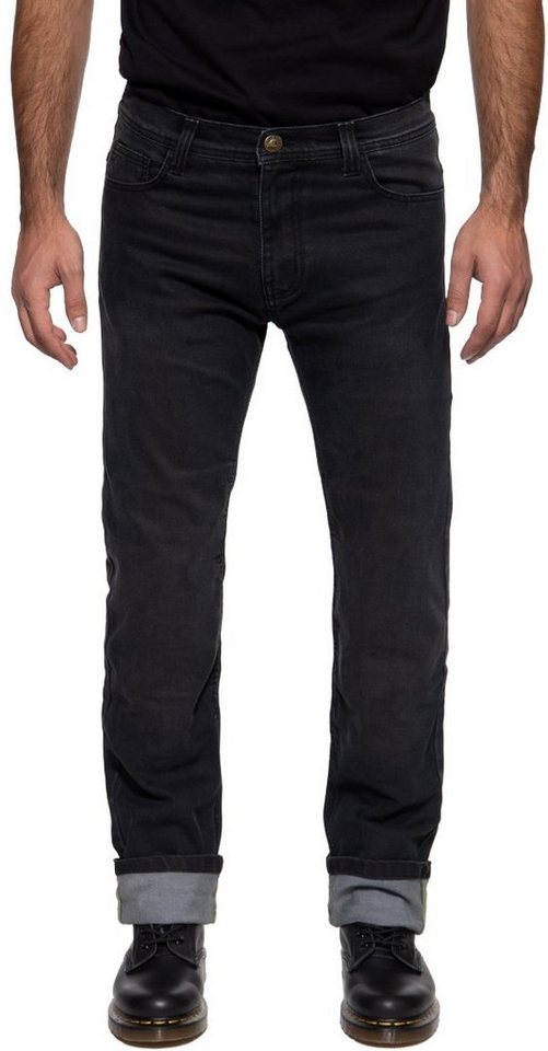 King Kerosin Motorradhose Kustombuilt Black Motorrad Textilhose robust von King Kerosin