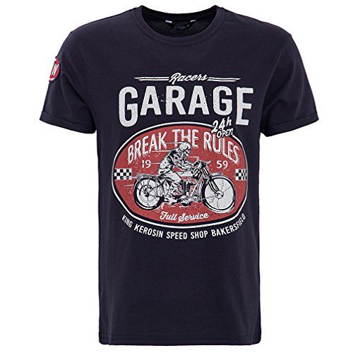 King Kerosin Regular T-Shirt - Break The Rules Mitternachtsblau S von King Kerosin