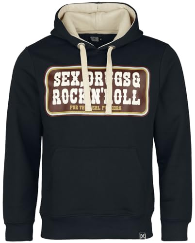 King Kerosin Rock'n'Roll Hoodie Männer Kapuzenpullover schwarz 3XL von King Kerosin