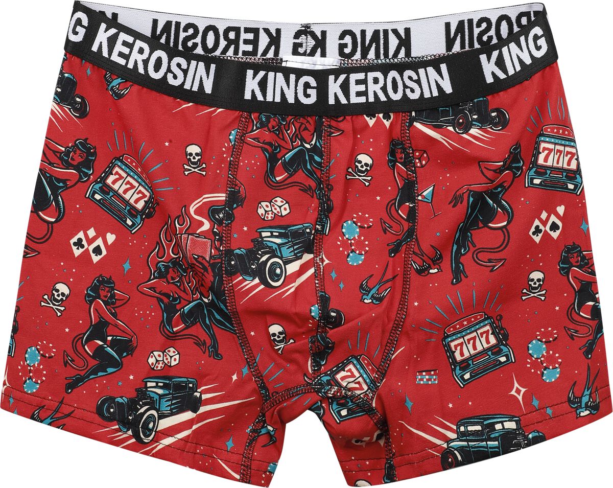 King Kerosin Rockabilly Devil Boxershort Boxershort rot in XXL von King Kerosin