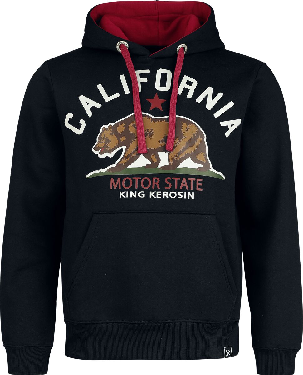 King Kerosin - Rockabilly Kapuzenpullover - California Motor State Hoodie - S bis 4XL - für Männer - Größe XXL - schwarz King Kerosin - Rockabilly Kapuzenpullover - California Motor State Hoodie - S bis 4XL - für Männer - Größe XXL - schwarz von King Kerosin