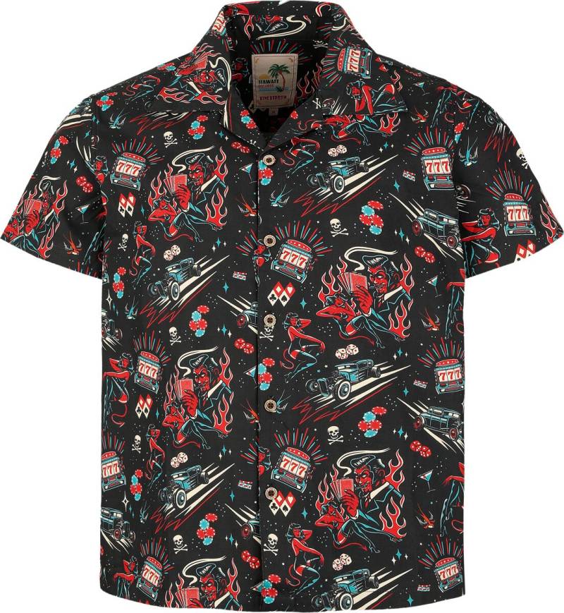 King Kerosin - Rockabilly Kurzarmhemd - Rockabilly Devil Hawaii Shirt - S bis 5XL - für Männer - Größe 4XL - schwarz King Kerosin - Rockabilly Kurzarmhemd - Rockabilly Devil Hawaii Shirt - S bis 5XL - für Männer - Größe 4XL - schwarz von King Kerosin