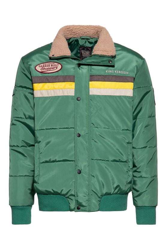 King Kerosin - Rockabilly Winterjacke - Choppers Puffer Jacket - S bis 4XL - für Männer - Größe M - grün King Kerosin - Rockabilly Winterjacke - Choppers Puffer Jacket - S bis 4XL - für Männer - Größe M - grün von King Kerosin