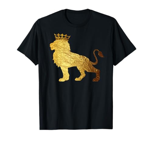 Gold King Lion Crown T-Shirt, coole Herren-Löwen-Shirts T-Shirt Gold King Lion Crown T-Shirt, coole Herren-Löwen-Shirts T-Shirt von King Lion Shirts 365