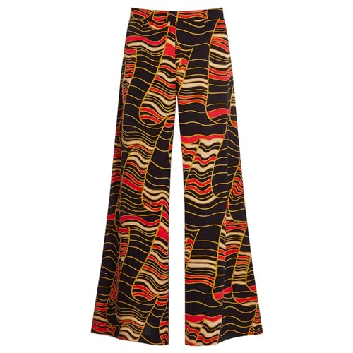 King Louie Damen Hose Palazzo Pants Wildly (DE/NL/SE/PL, Numerisch, 40, Regular, Regular, Black) von King Louie