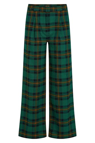 King Louie Damen Hose mit Tartan Muster Rosa Pants Leeds Check (DE/NL/SE/PL, Numerisch, 34, Regular, Regular, Evening Blue) von King Louie