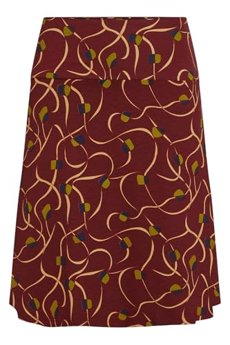 King Louie Damen Rock mit schönem Grafikprint Border Skirt Boogie (DE/NL/SE/PL, Alphanumerisch, XL, Regular, Regular, Cabernet Red) von King Louie