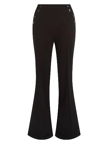 King Louie Damen Schlaghose Hose Celi Sailor Pants Aurora (40, 001 Black) von King Louie