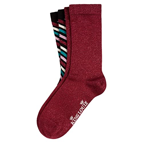 King Louie Damen Socken 2 Paare im Set Cabana (as3, numeric, numeric_39, numeric_42, regular, regular, 603 Cherise Red) von King Louie