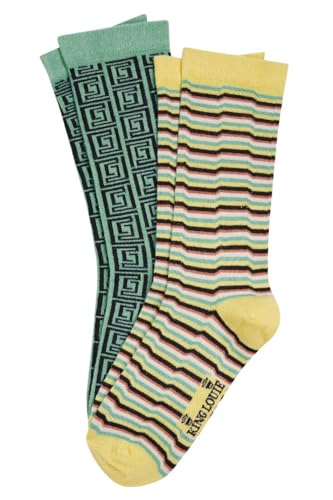 King Louie Damen Socken 2 Paare im Set Combo (DE/NL/SE/PL, Numerisch, 39, 42, Regular, Regular, 391 Hawaii Green) von King Louie