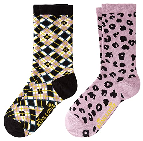 King Louie Damen Socken 2 Paare im Set Eton (39-42, Orchid Pin) von King Louie