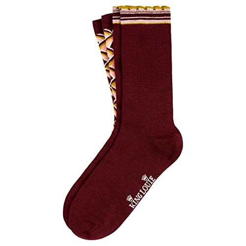 King Louie Damen Socken 2 Paare im Set Lollipop (as3, numeric, numeric_39, numeric_42, regular, regular, 600 Porto Red) von King Louie