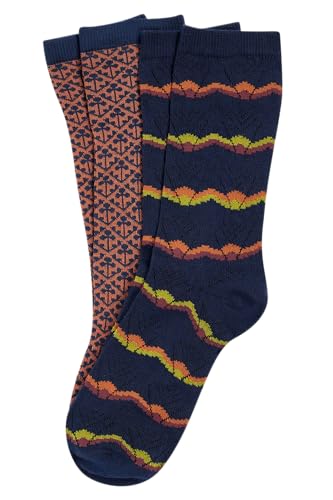 King Louie Damen Socken 2 Paare im Set inkl. Geschenkschachtel Marmora (39-42, 413 Blue) von King Louie